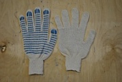 Перчатки рабочие, цв.Белый (3 нитка, кл.7,5, точка) (пара)