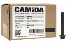 Болт КАМАЗ дв. Cummins ISBe, ISLe, L 3990127, 3909025 (M8 x1.25 x 55) (крепление коромысла, толкателя ISBe, блок цил-ов ISLe, L) (CAMIDA)